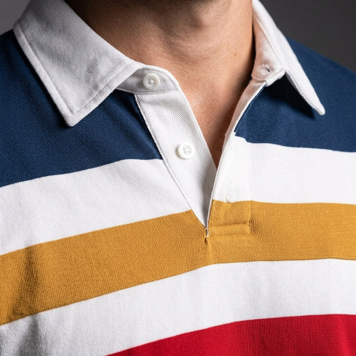 Classic Rugby Shirt for Men – Relaxed Fit Heavyweight Cotton Casual Top