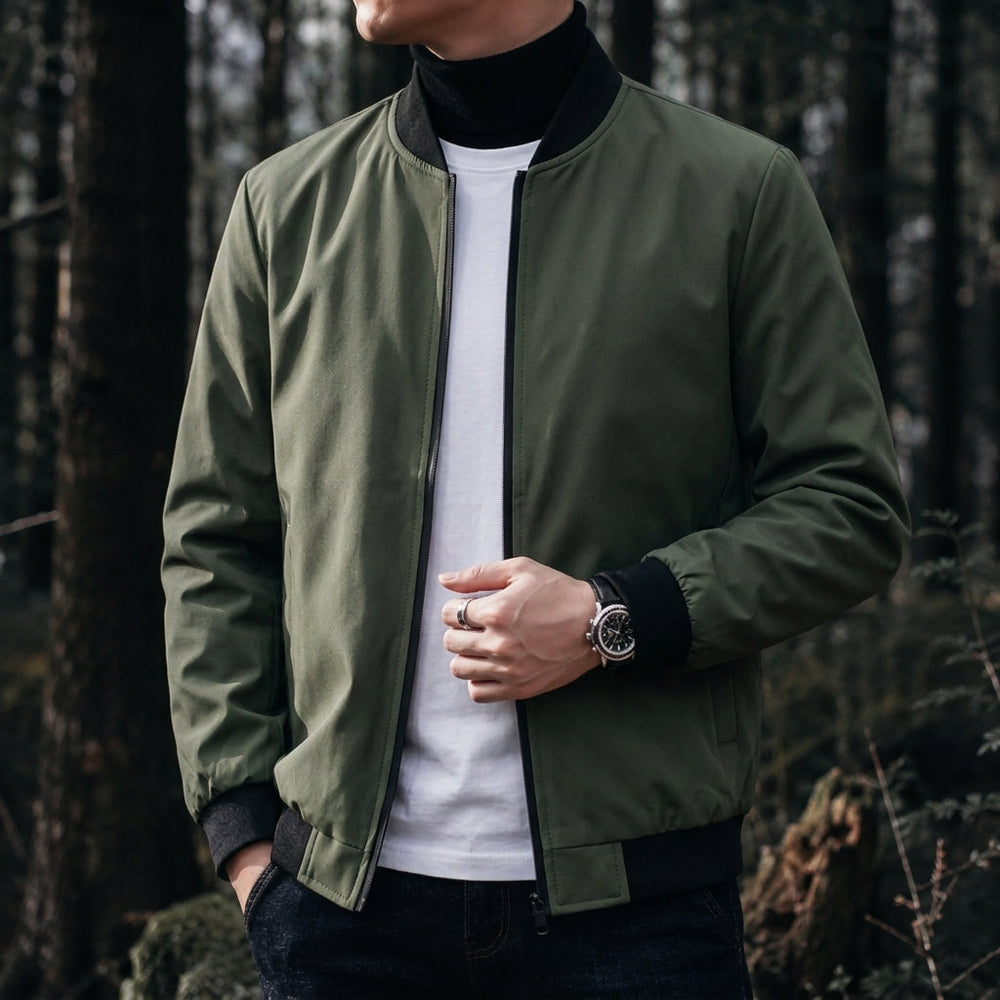 Men's Classic Bomber Jacket in Green