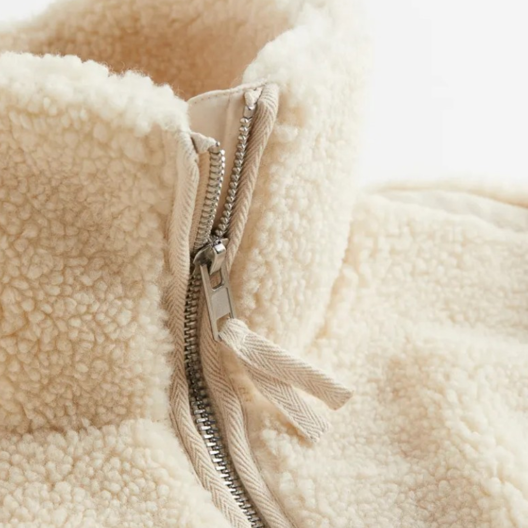 Women's Teddy Jacket – Oversized Sherpa Fleece Zip-Up Jacket