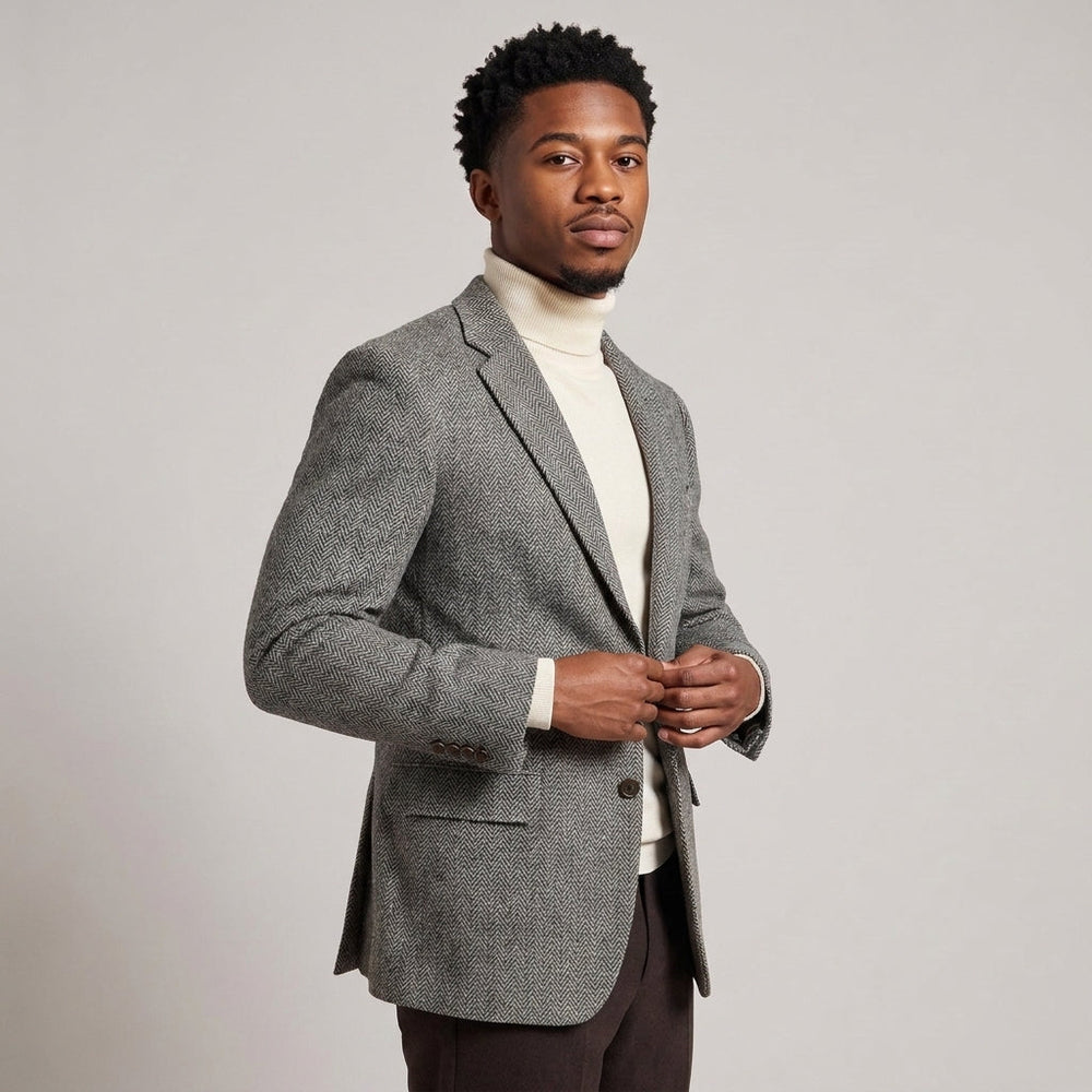 Men's Herringbone Blazer - view 2