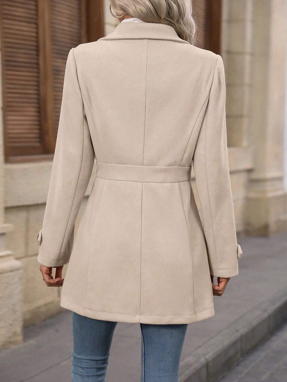 Women's Belted Double-Breasted Trench Coat