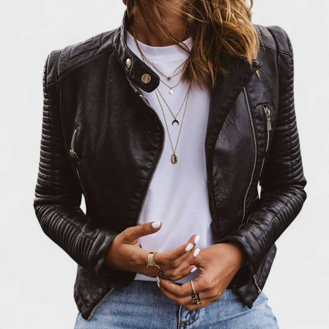 Women's Cropped Moto Jacket