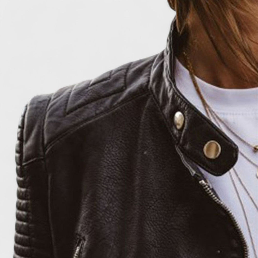 Women's Cropped Moto Jacket - view 2