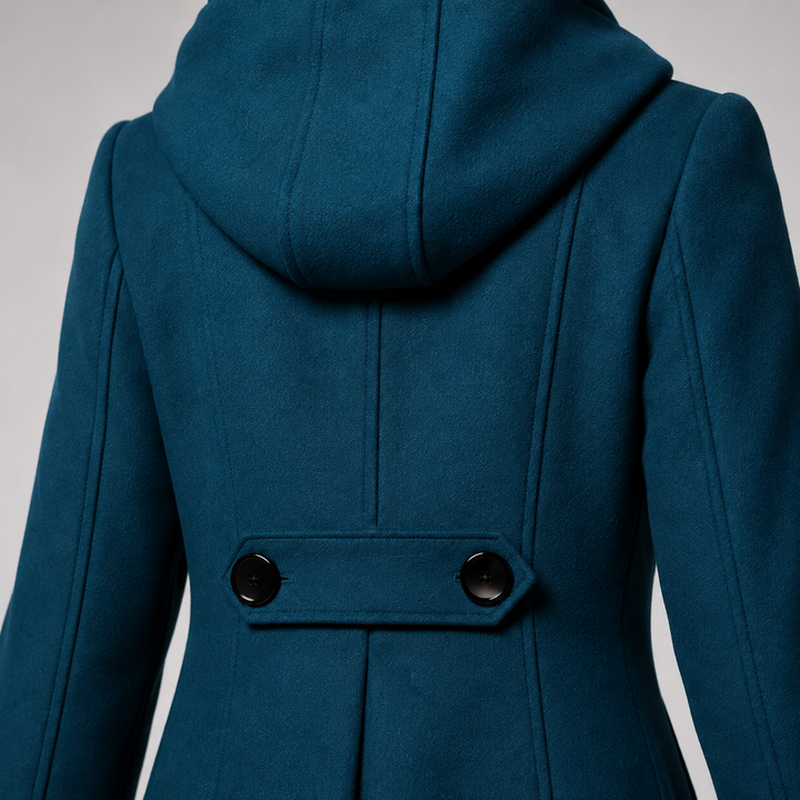 Wool Blend A-Line Hooded Coat