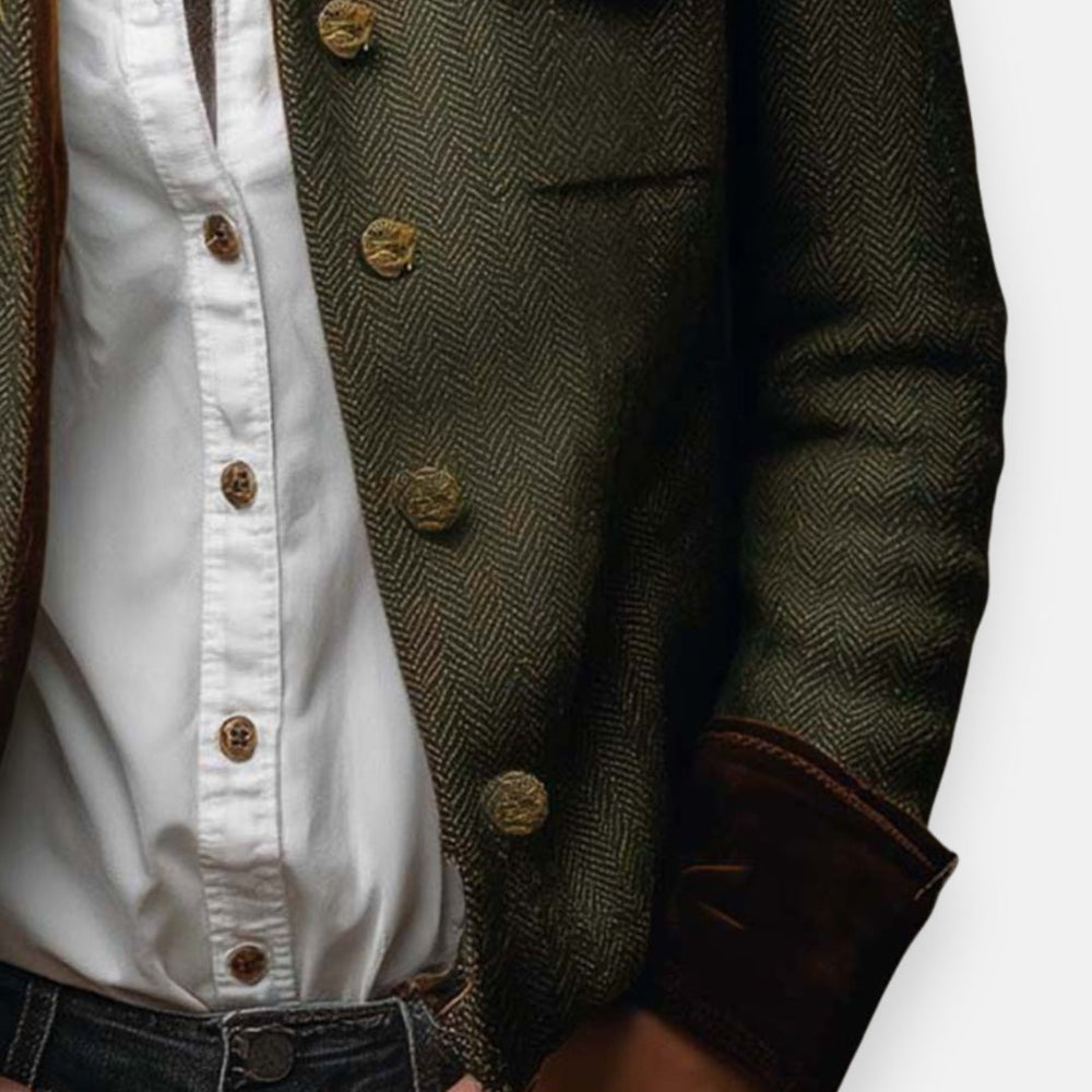 Women's Herringbone Tweed-Look Jacket