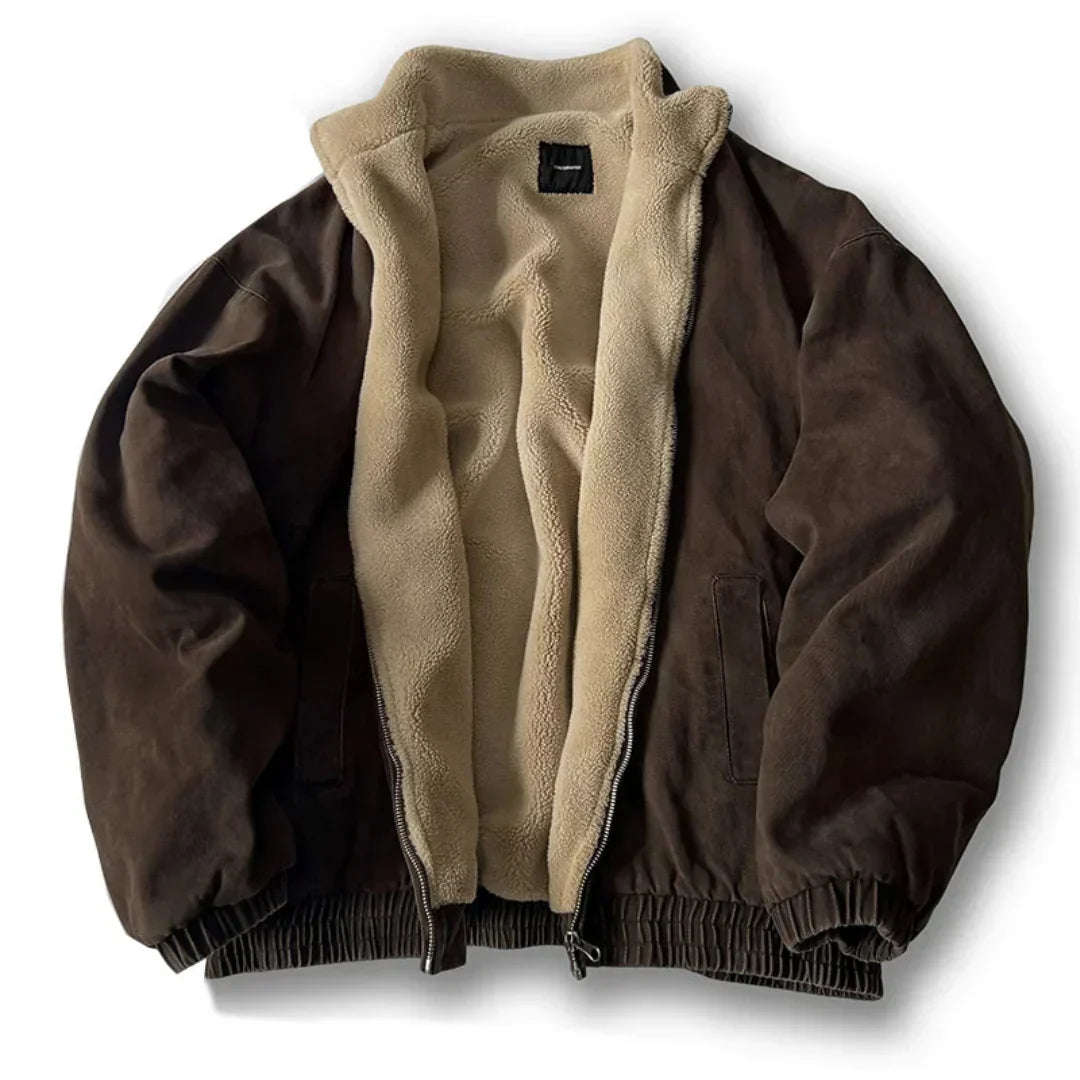 Insulating Padded Jacket - Boxy Fit, Cotton, Cold Weather