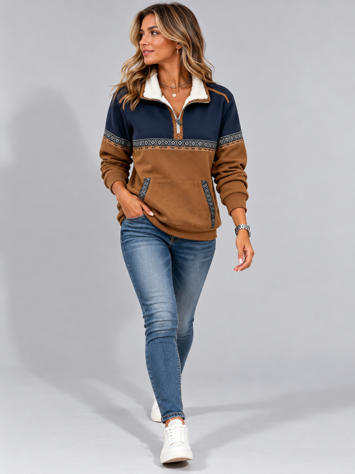 Lettice | Half-Zip Fleece-Lined Pullover for Women 1
