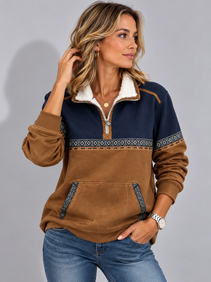 Lettice | Half-Zip Fleece-Lined Pullover for Women 2