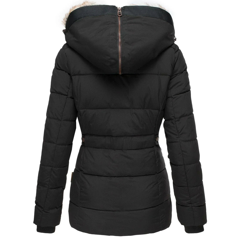 Women's Quilted Winter Coat with Hood