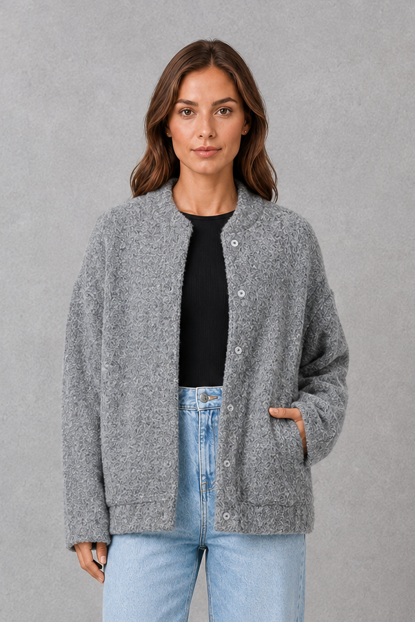 Women's Oversized Open-Front Jacket