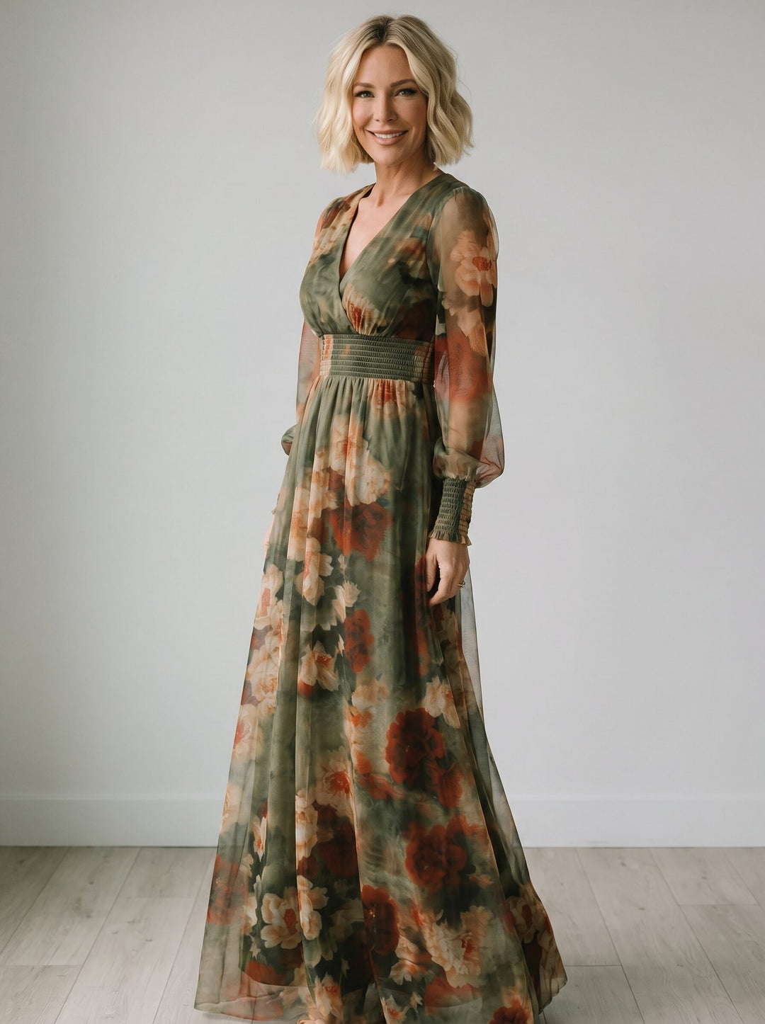 Women's Floral Evening Dress