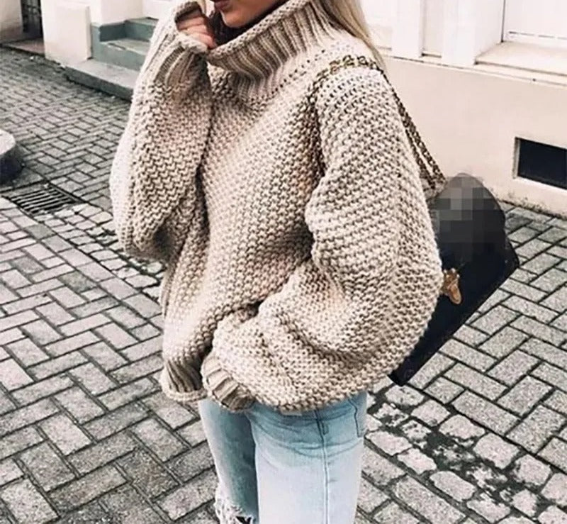 Women's Chunky Knit Turtleneck Sweater