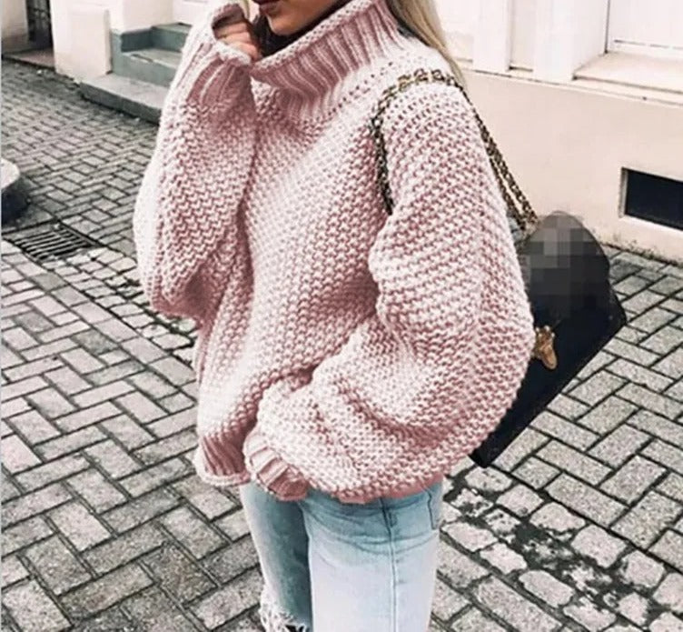 Women's Chunky Knit Turtleneck Sweater - view 2