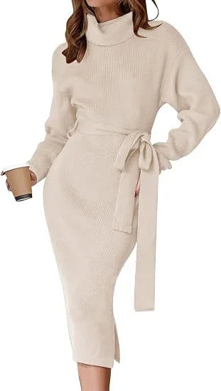 Women's Turtleneck Sweater Dress - view 2