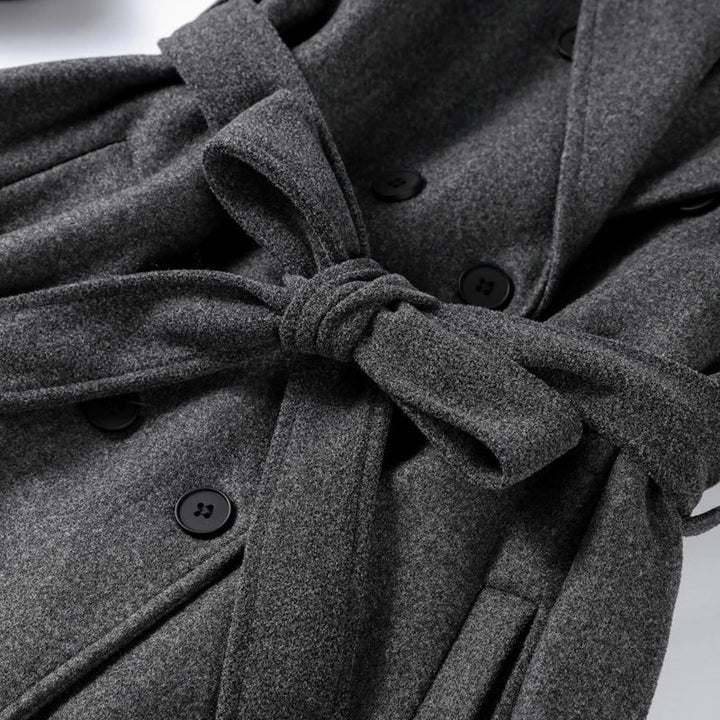 Wool Blend Longline Trench Coat