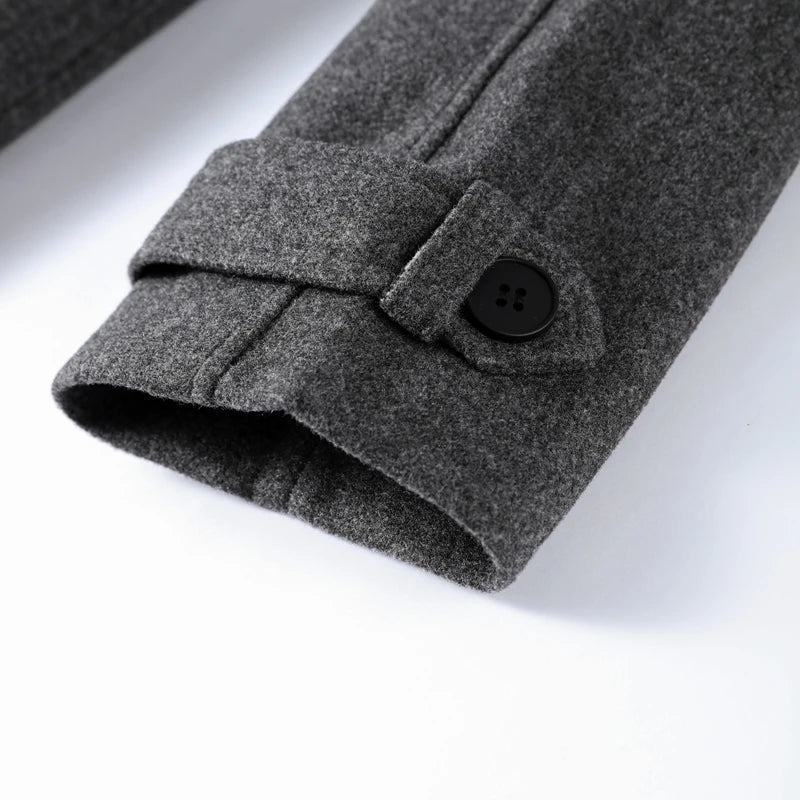 Wool Blend Longline Trench Coat