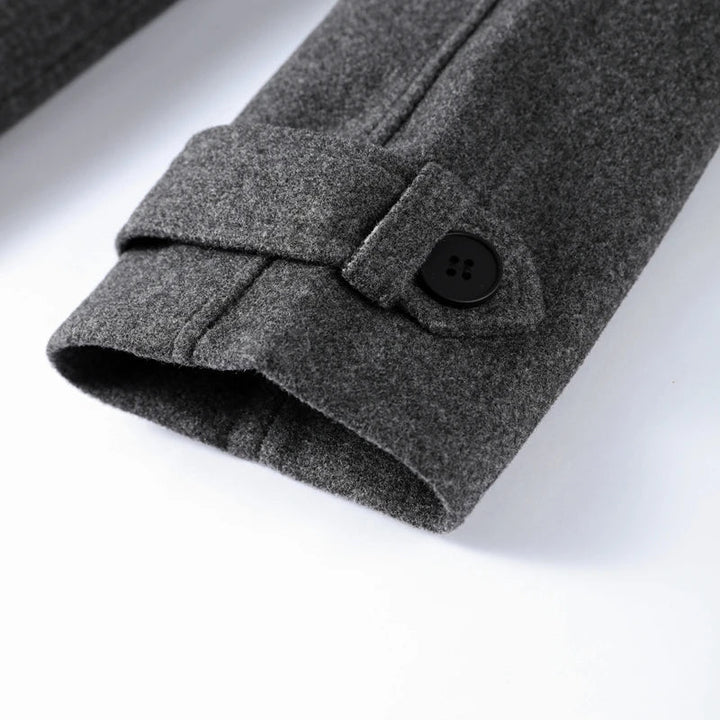 Wool Blend Longline Trench Coat