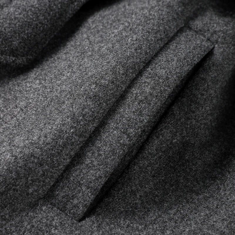 Wool Blend Longline Trench Coat