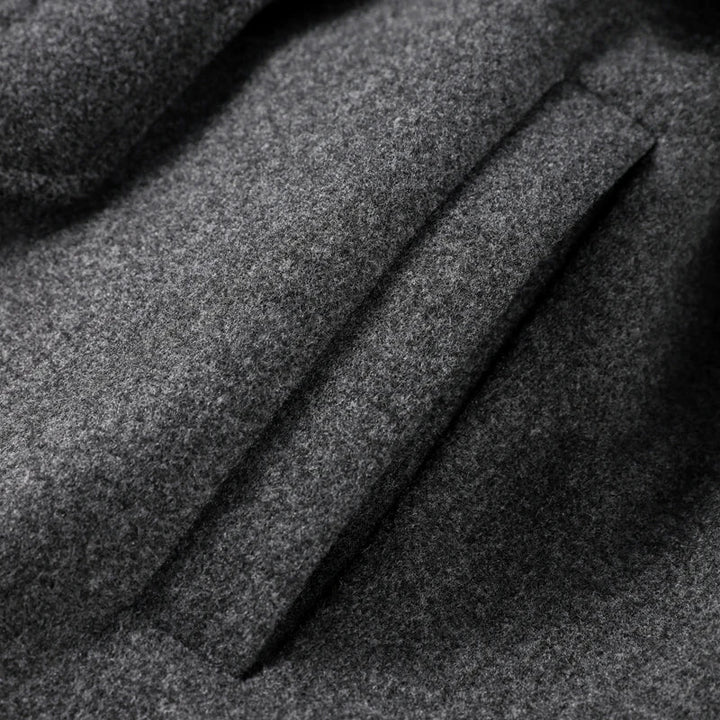 Wool Blend Longline Trench Coat