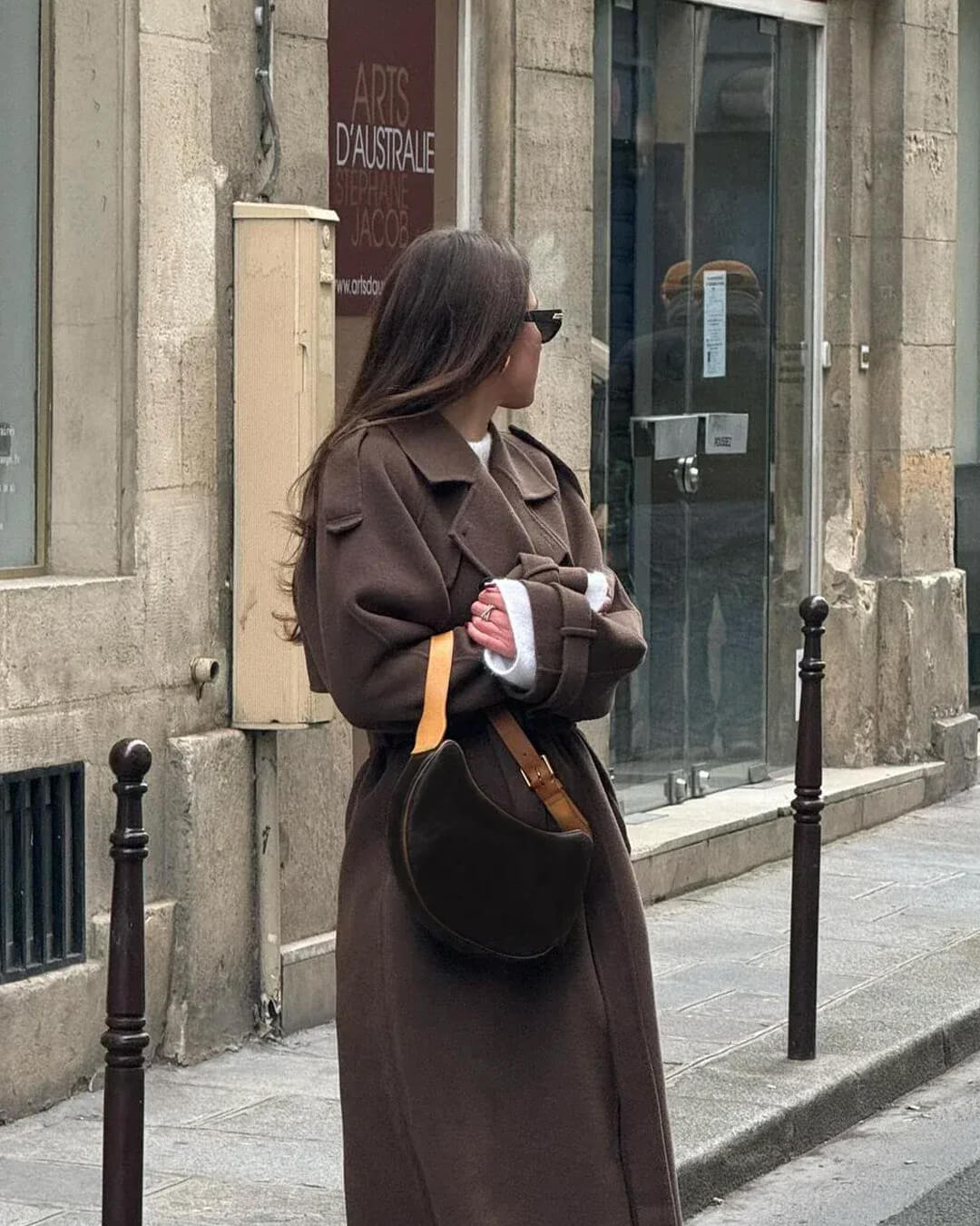 Wool Blend Longline Trench Coat