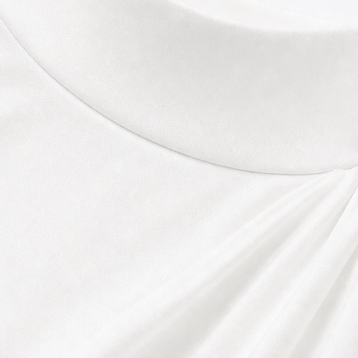 Mesh Sleeve Mock Neck Midi Dress