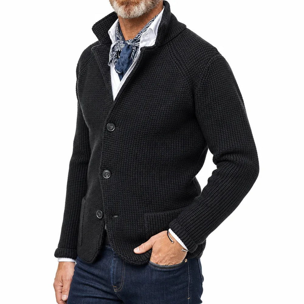 Men's Stand Collar Cardigan - view 2