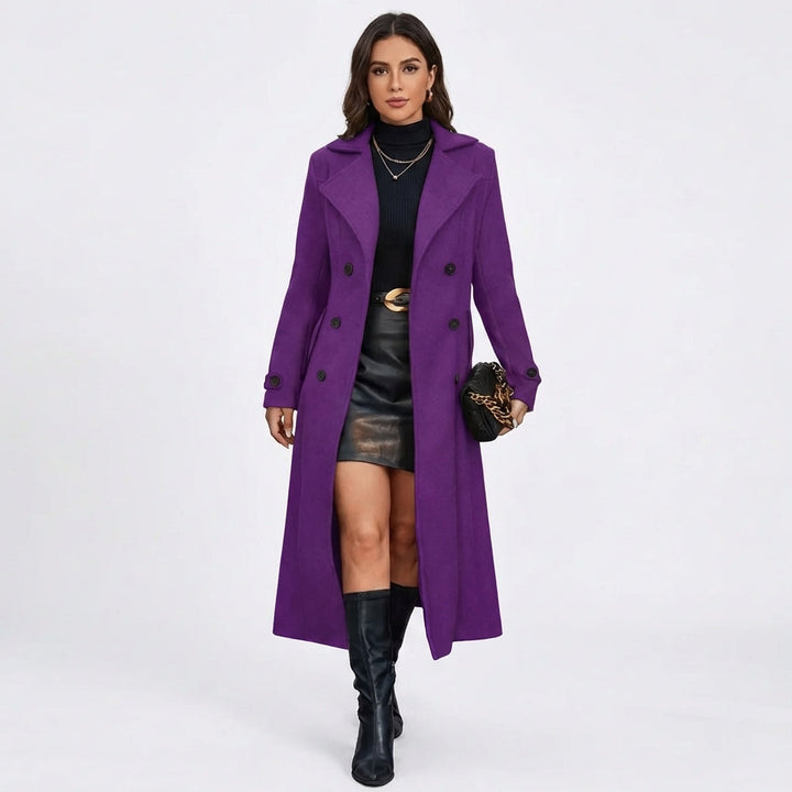 Double-Breasted Tailored Wool Blend Maxi Coat