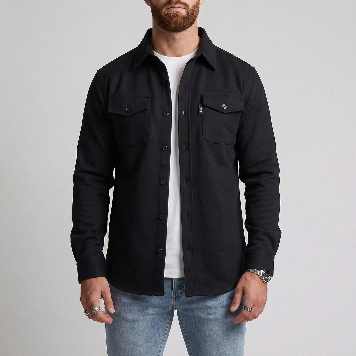 Men's Heavyweight Button Up Winter Shirt Jacket