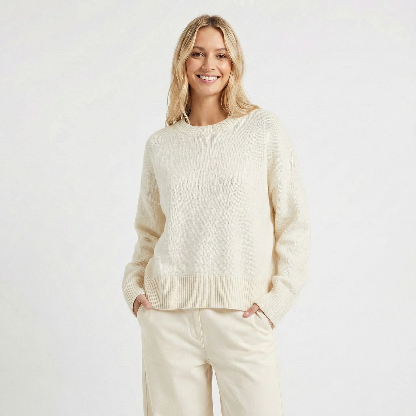 Women's Oversized Crewneck Knit Pullover Jumper