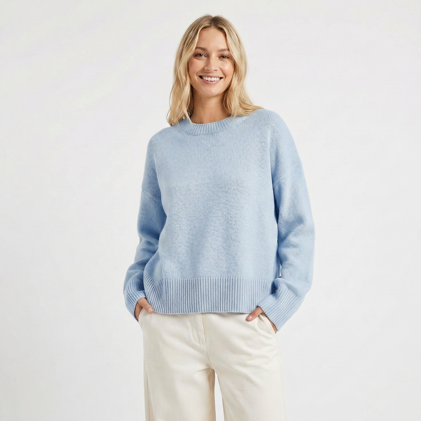 Women's Oversized Crewneck Knit Pullover Jumper