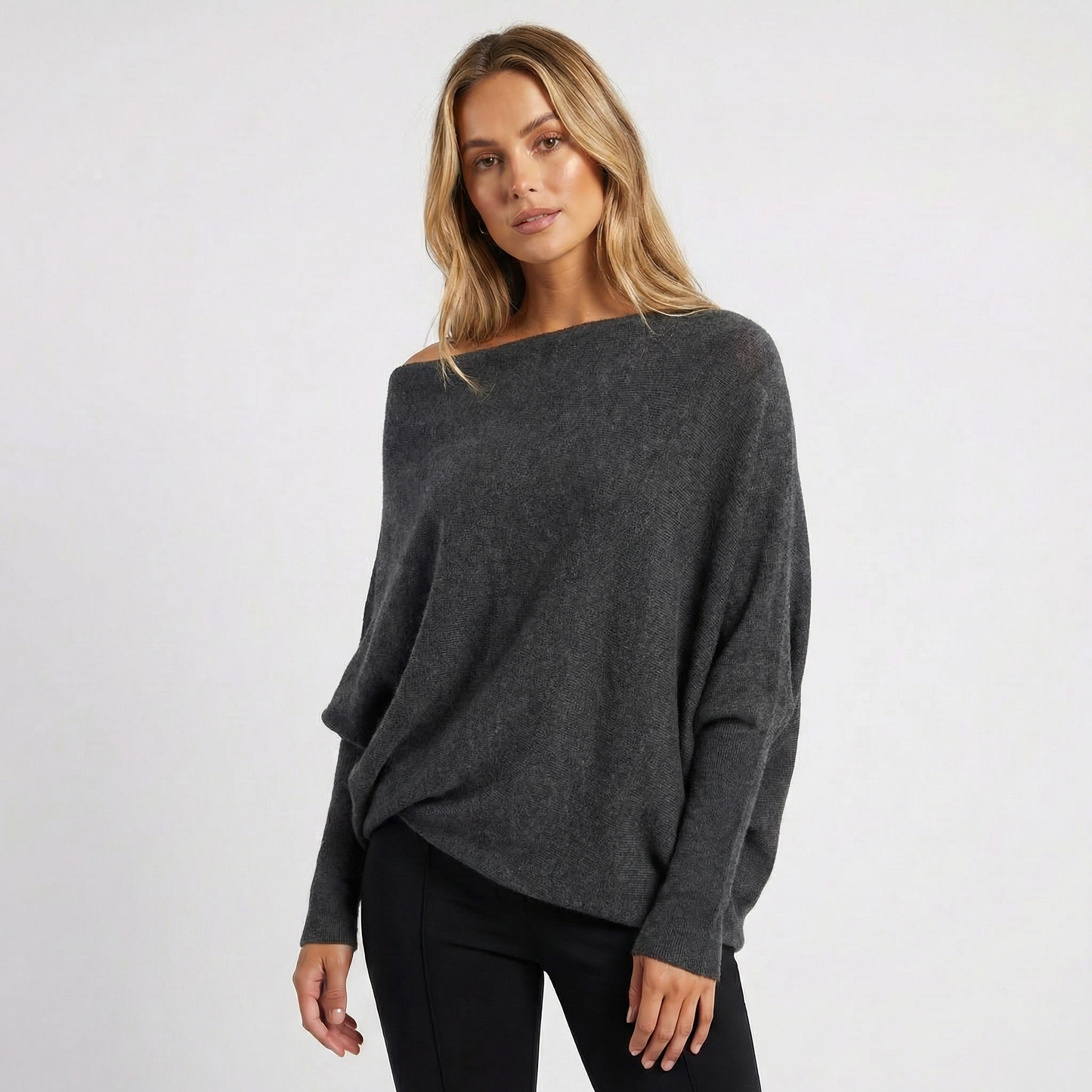 Women's Oversized Batwing Knit Pullover Jumper