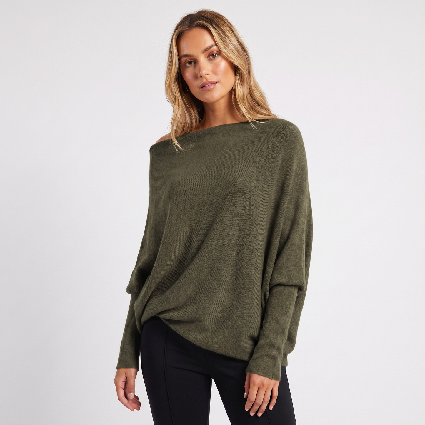 Women's Oversized Batwing Knit Pullover Jumper