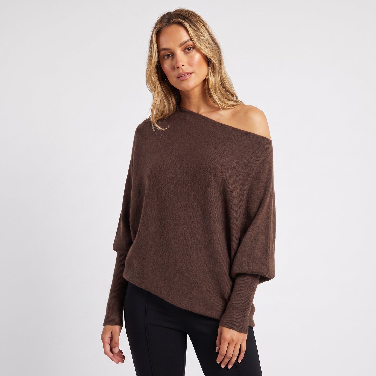 Women's Oversized Batwing Knit Pullover Jumper