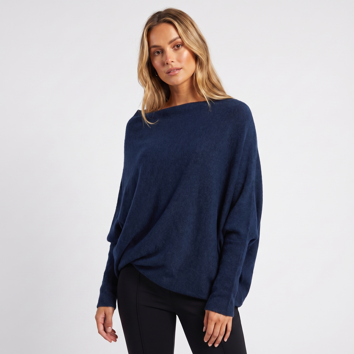 Women's Oversized Batwing Knit Pullover Jumper