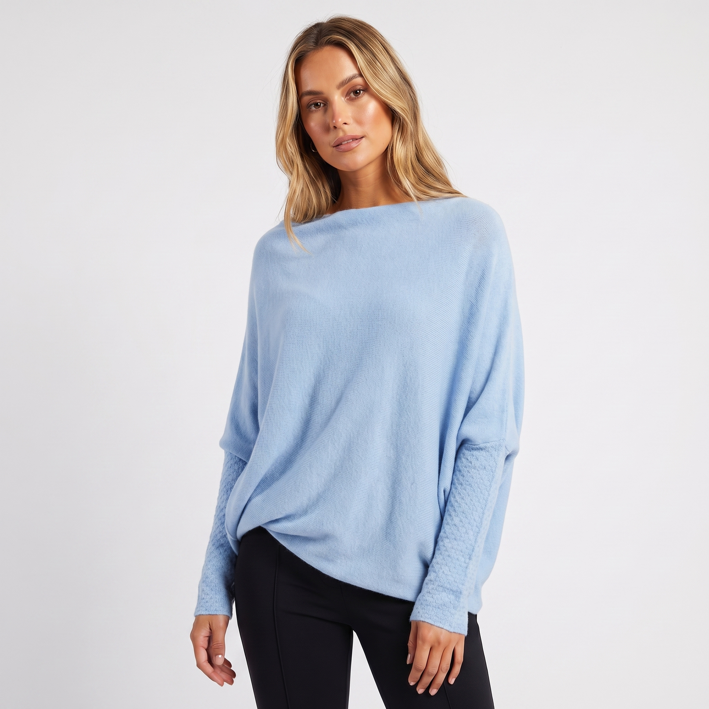 Women's Oversized Batwing Knit Pullover Jumper