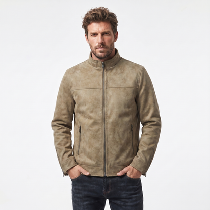 Men's Vintage Distressed Leather Bomber Winter Jacket