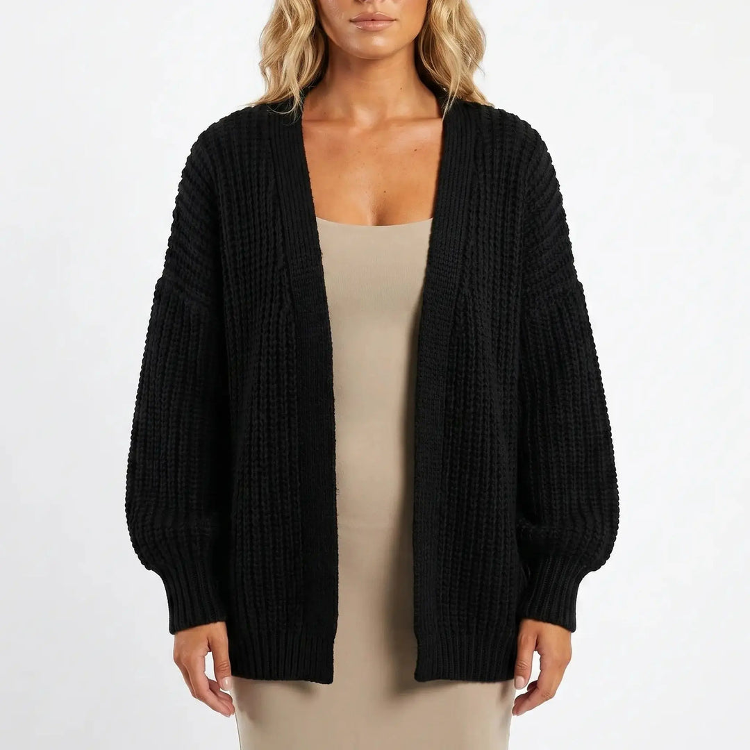 Womens Oversized Cardigan – Chunky Knit Open Front Oxford and Hill