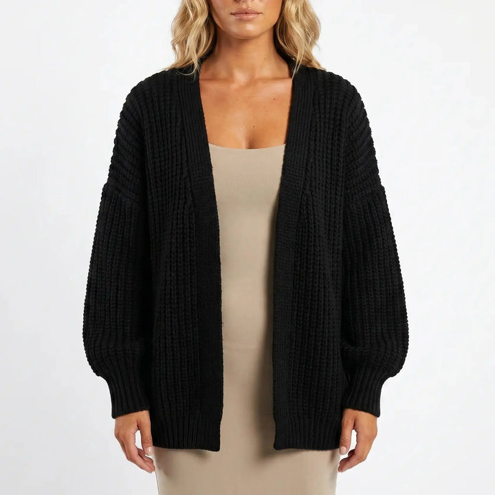Womens Oversized Cardigan – Chunky Knit Open Front Oxford and Hill