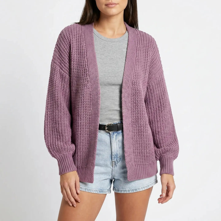 Womens Oversized Cardigan – Chunky Knit Open Front Oxford and Hill
