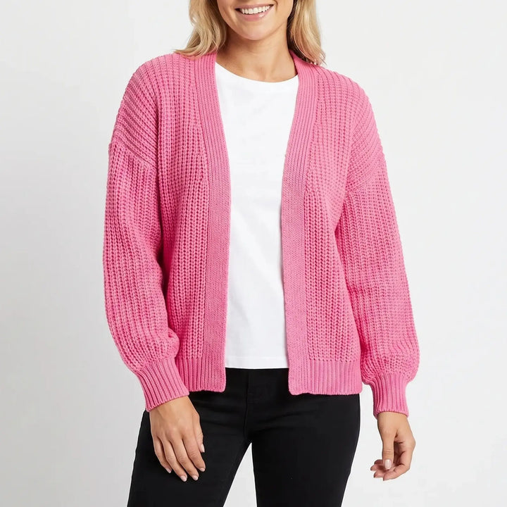 Womens Oversized Cardigan – Chunky Knit Open Front Oxford and Hill