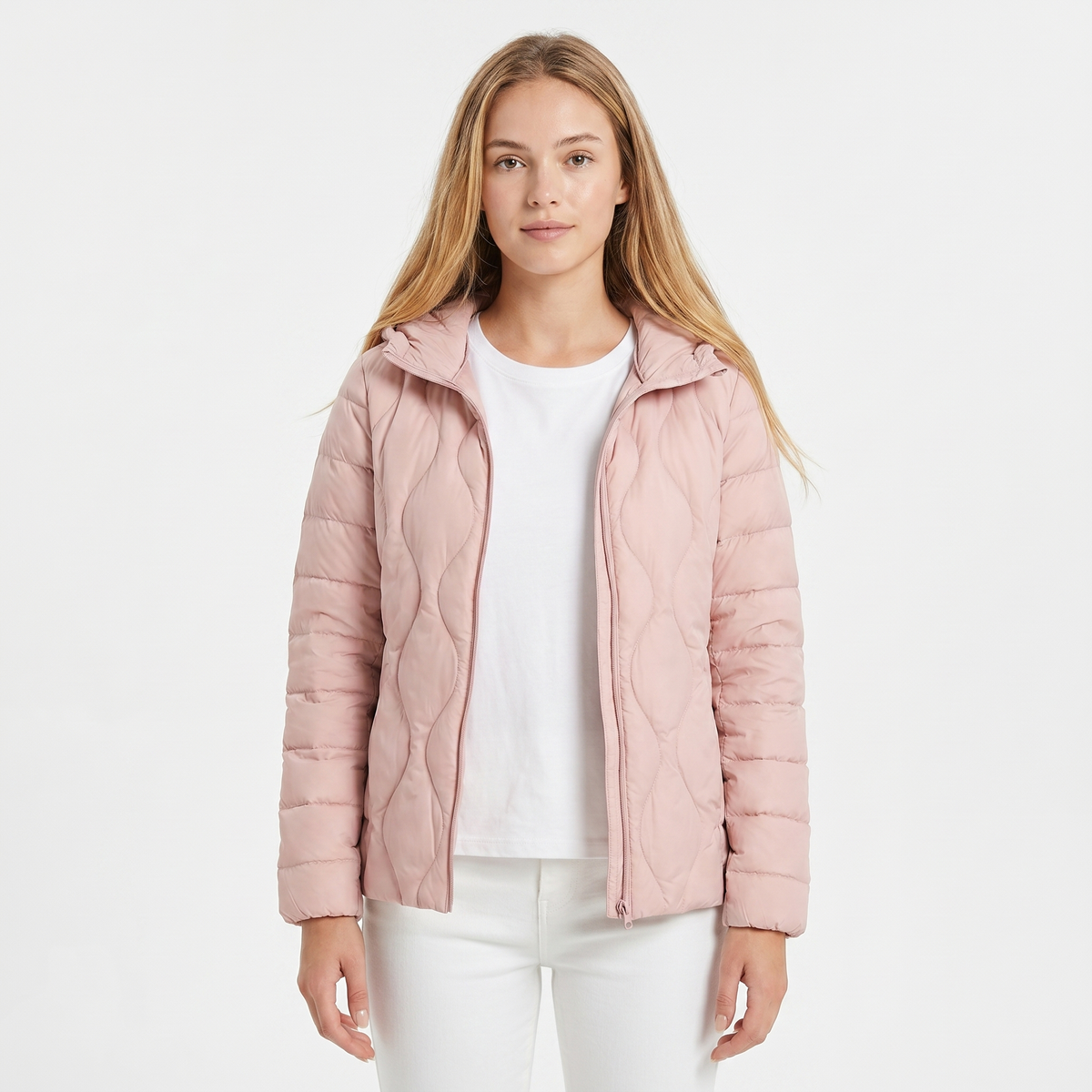 Women's Puffer Winter Jacket Lightweight Hooded Quilted
