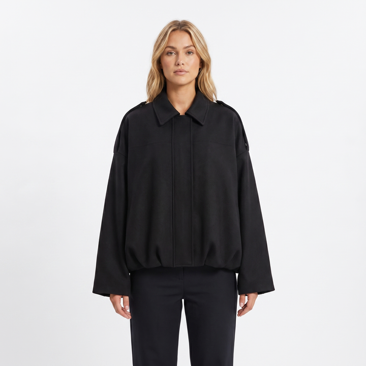 Womens Cropped Bomber Jacket – Suede Drop Shoulder