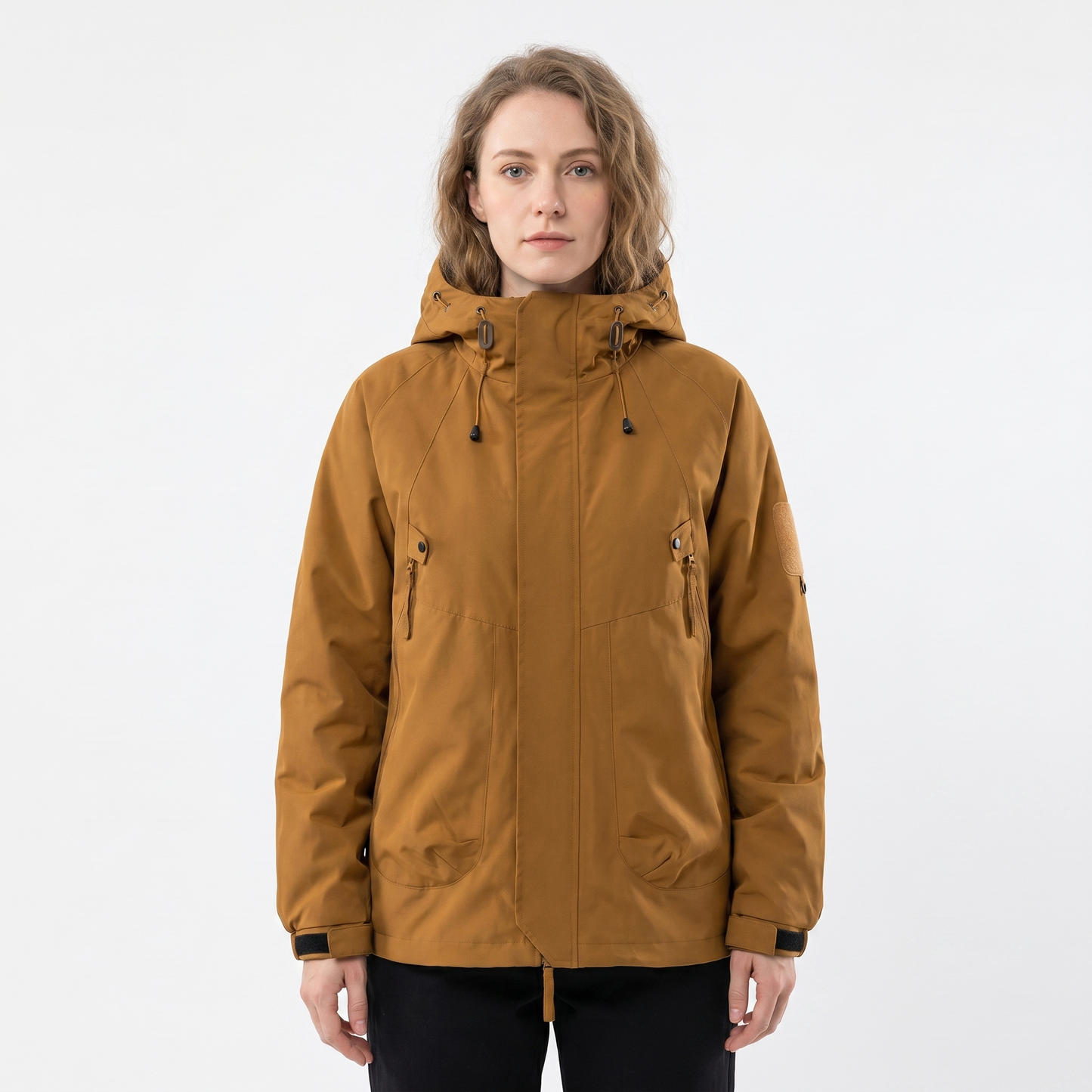 Women's Rain Jacket – Hooded Waterproof Shell Outdoor Multi-Pocket