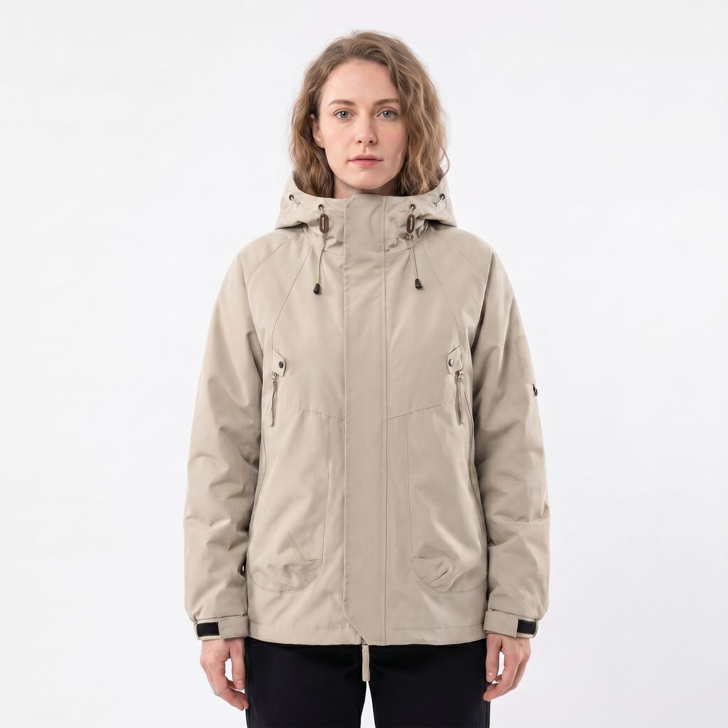 Women's Rain Jacket – Hooded Waterproof Shell Outdoor Multi-Pocket