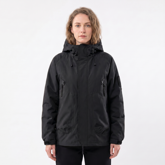 Women's Rain Jacket – Hooded Waterproof Shell Outdoor Multi-Pocket
