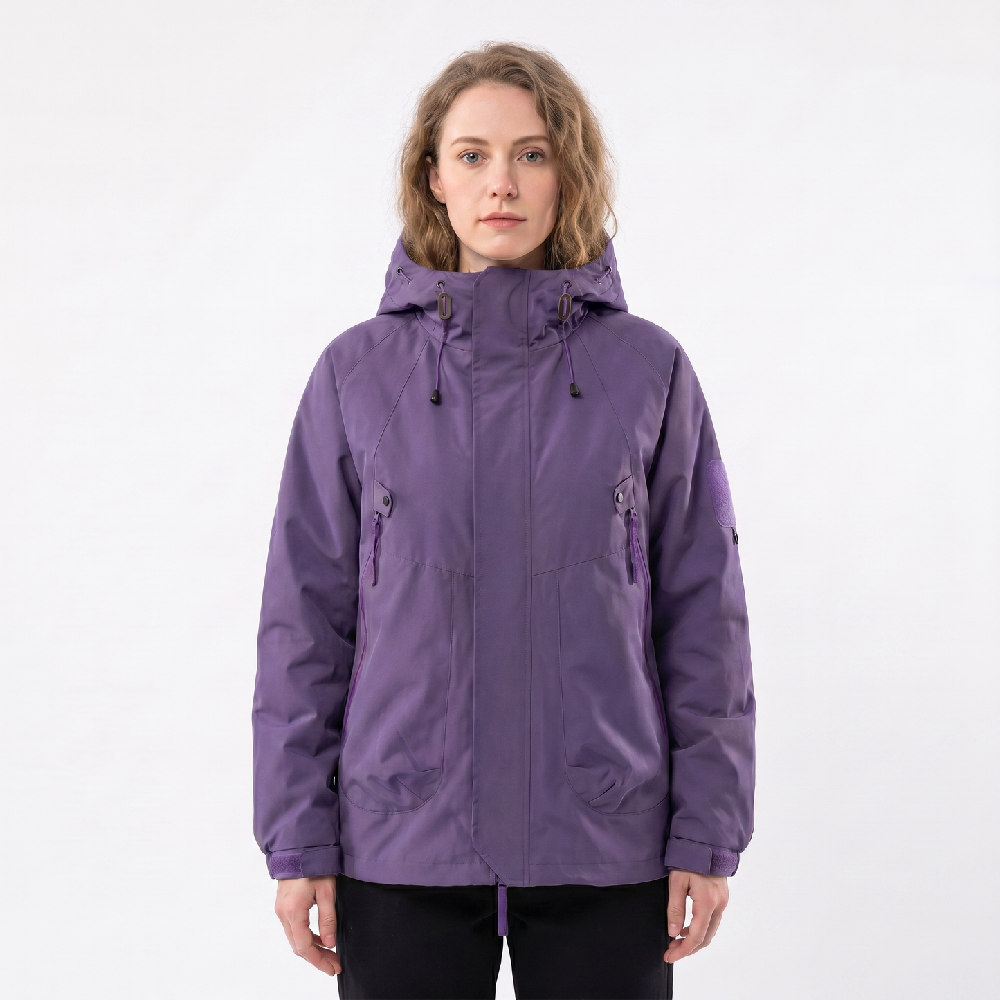 Women's Rain Jacket – Hooded Waterproof Shell Outdoor Multi-Pocket