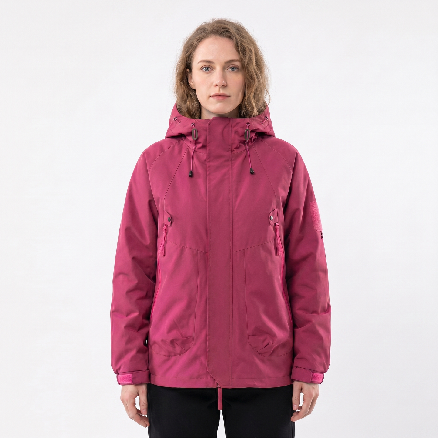 Women's Rain Jacket – Hooded Waterproof Shell Outdoor Multi-Pocket