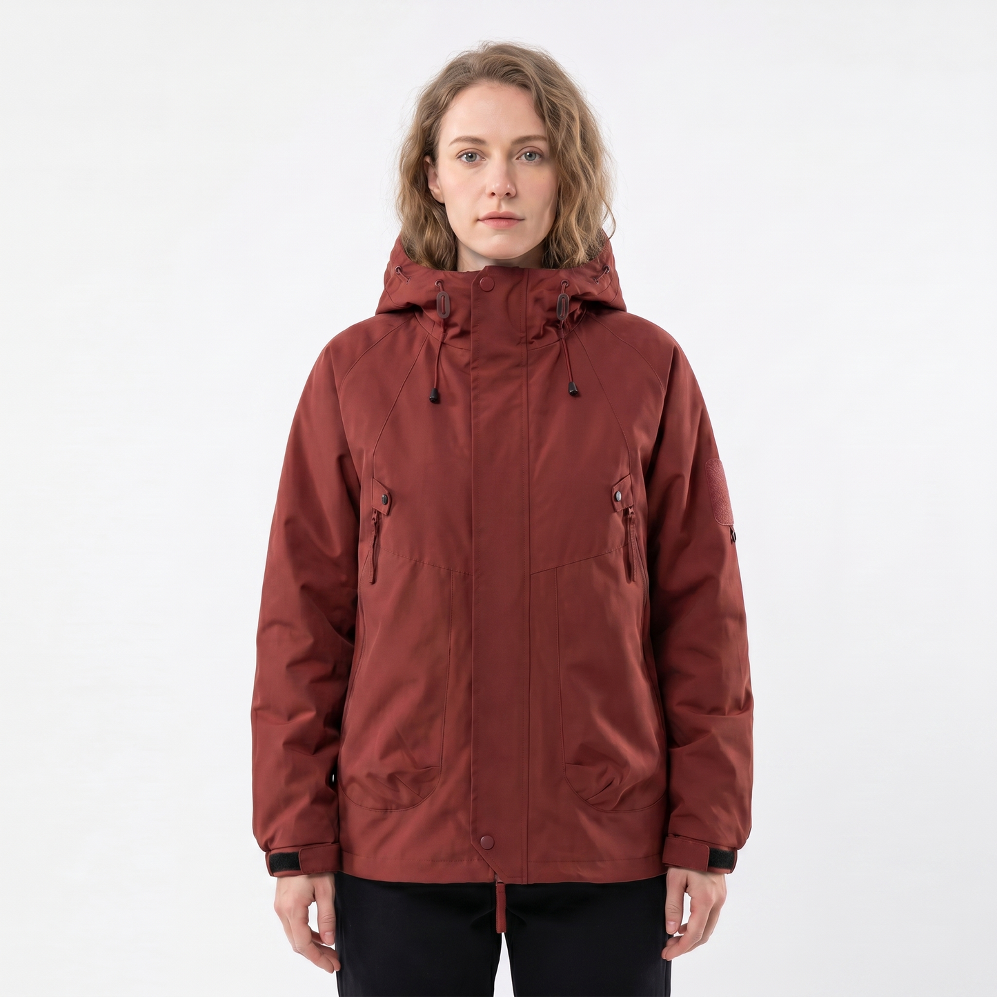 Women's Rain Jacket – Hooded Waterproof Shell Outdoor Multi-Pocket