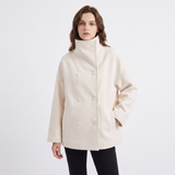 Seven-Button Short Coat – Beige