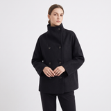Seven-Button Short Coat-Black